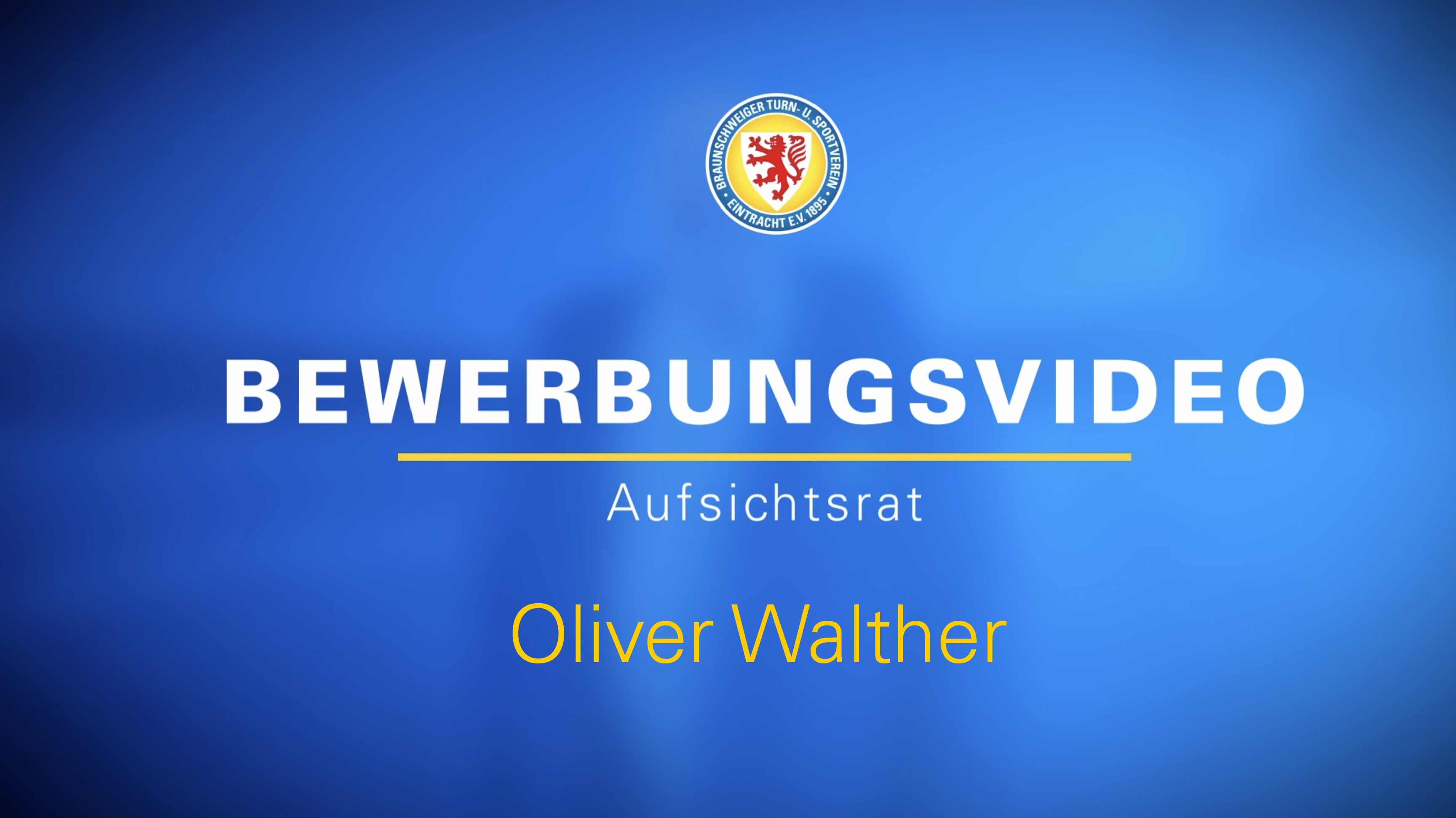 Bewerbungsvideo Oliver Walther