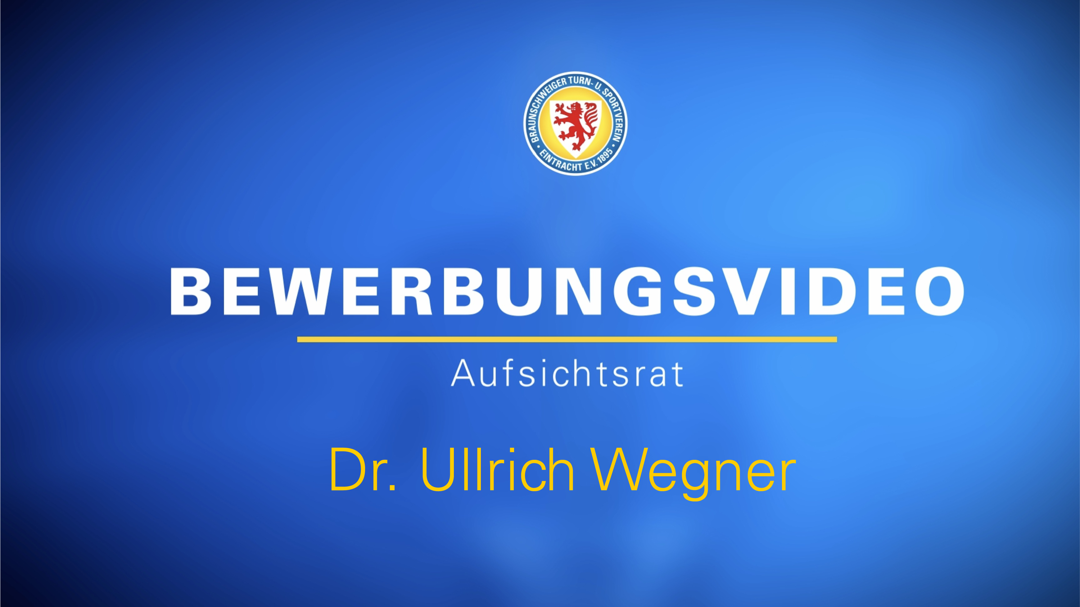 Bewerbungsvideo Ullrich Wegner